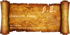 Jancsik Emma névjegykártya